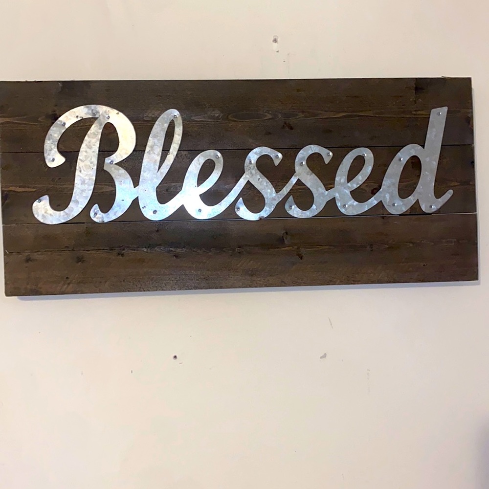 Blessed decor sign